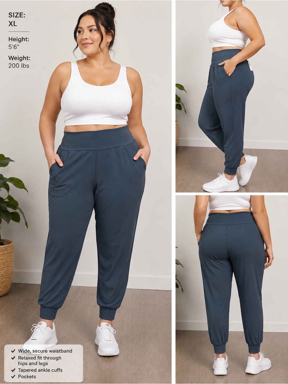 Old Navy Women's Slate Blue Relaxed Jogger Pants